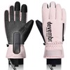 devembr Ski Gloves with Wrist Guards and Undercuff Design, Snowboarding