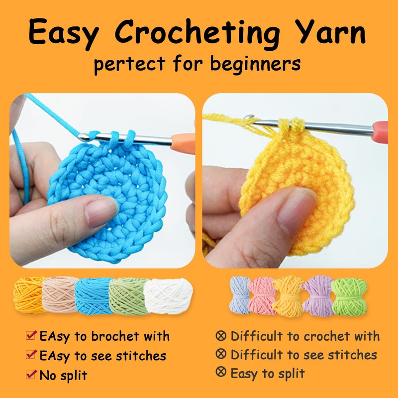Ktmeor Crochet Kit for Beginners,Crochet Animal Kit with Step-by-Step Video