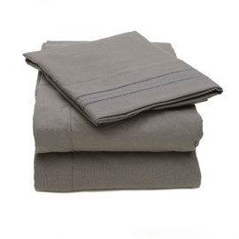 Sweet Home Collection Supreme 1800 Series 4pc Bed Sheet Set Egyptian Quality Deep Pocket - Full, Gray
