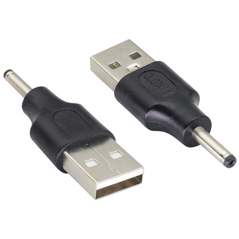 AAOTOKK (2 Pack USB to DC 3.0 × 1.1mm Power