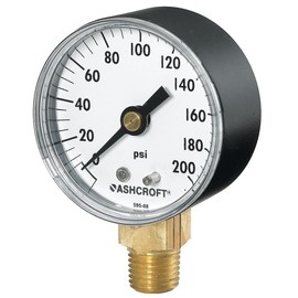 Vacuum Gauge, 30in Hg VAC to 0, Lowr, 2in