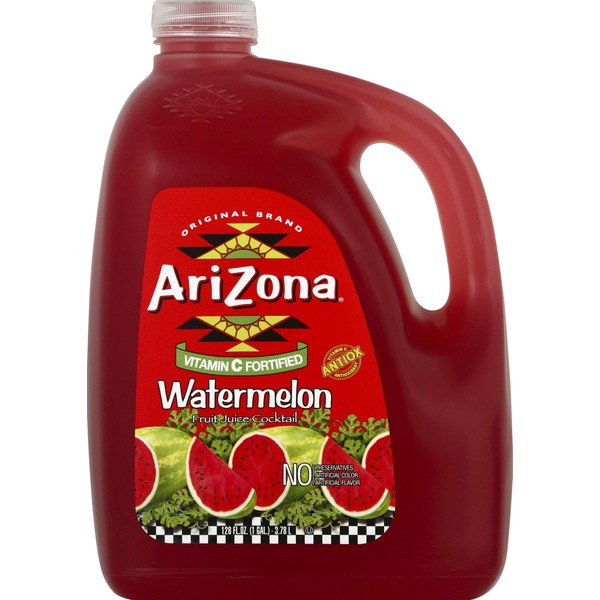 AriZona Watermelon Fruit Juice Cocktail, 1 gal (Pack of 4)