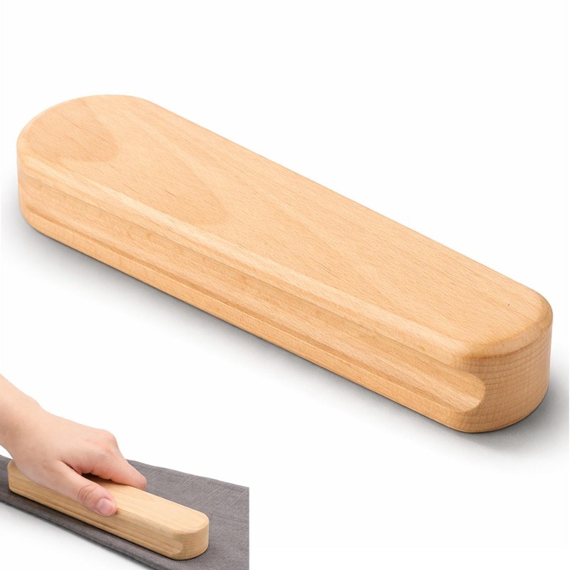 Professional Beech Wood Tailors Clapper, 9.4in Multifunction Sewing Tool, Pressing