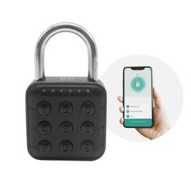 HIFAM Combination Lock for Locker, Smart Padlock, Gym Locker Lock with Code TUYA App Control Unlock for School Lockers, Suitcase, Luggage, Black