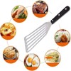 Fish Spatula, Stainless Steel Slotted Turner with Solid ABS Handle,