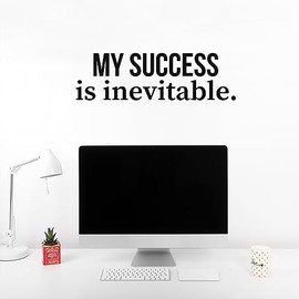 Vinyl Wall Art Decal - My Success is Inevitable - 6.5" x 22" - Modern Inspirational Self Steem Quote for Home Apartment Bedroom Closet Living Room Office Decor Sticker