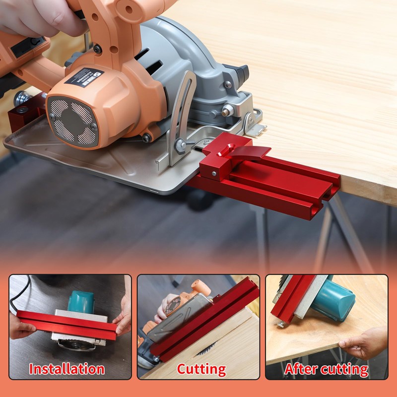 RUITOOL Circular Saw Guide Rail, Precision Aluminum Alloy Adjustable Cutting
