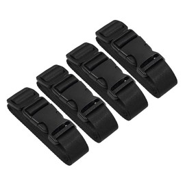 Utility Straps with Quick Release Buckle,Nylon Backpack Accessory Sleeping Bag Strap,72”1.25” Adjustable for Hiking,Travel,Outdoor Sports-4 Pack(Black)