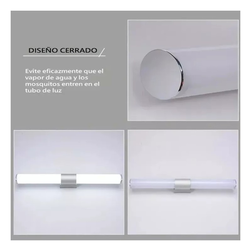 AutoWT Lampara Pared Led Para Espejo De Baño Moderna 25cm