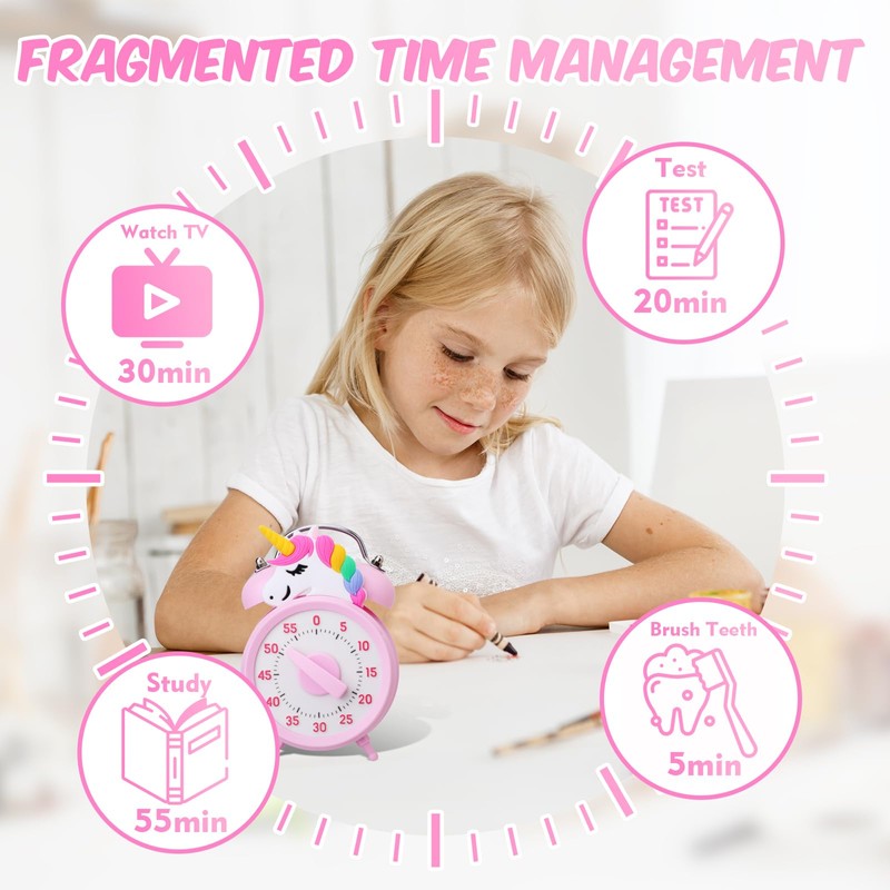 Vspek 55-Minute Countdown Timer, Classroom Visual Timer for Kids and