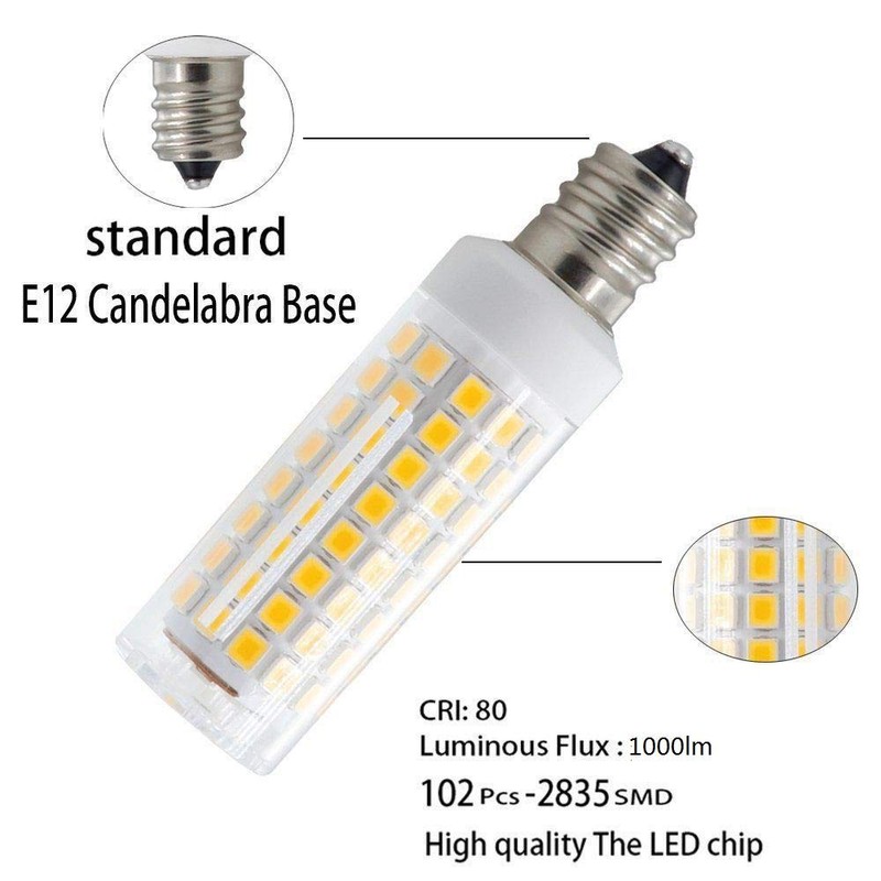 Lxcom Lighting 10W E12 LED Corn Light Bulb(4 Pack)- 2835