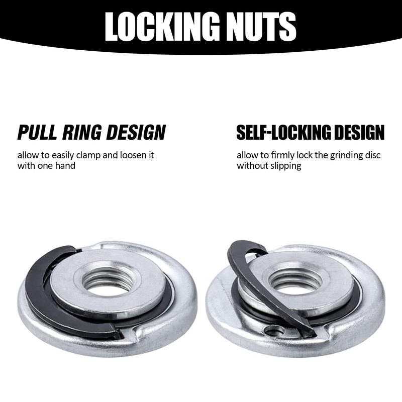 Katslyn Quick Release Nut for Angle Grinder, M14 Thread Self