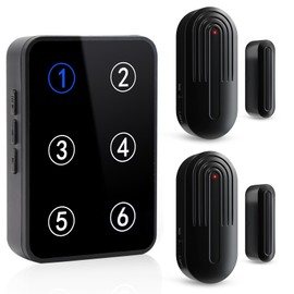 HUWOO Door Chime,Wireless Door Chimes when Door Opens Ringer Alert for Home/Business/Office/Store with 600FT Range,38 Chimes and 5 Adjustable Volume,Buzzer Alarm with 2 Sensor 1 Receiver