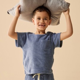 Wilson & Frenchy Organic Terry Tee - Deep Blue, 5Y