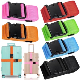 6 Pack Luggage Straps for Suitcases, Luggage Strap, Suitcase Strap,Luggage Belt Strap,Suitcase Belt Strap, Buckle Straps,Bag Straps for Luggage