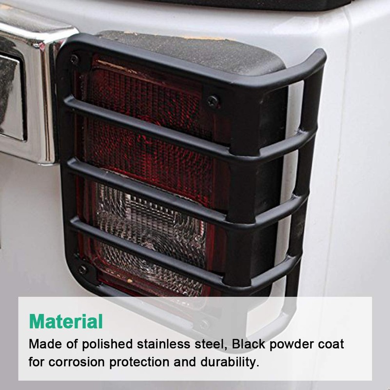 Taillight Cover Compatible with 2007-2017 Jeep JK Wrangler Tail Light