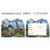 LEOWEST 20pcs Dinosaur Birthday Party Invitations,Dinosaur Invitations Birthday Party Supplies