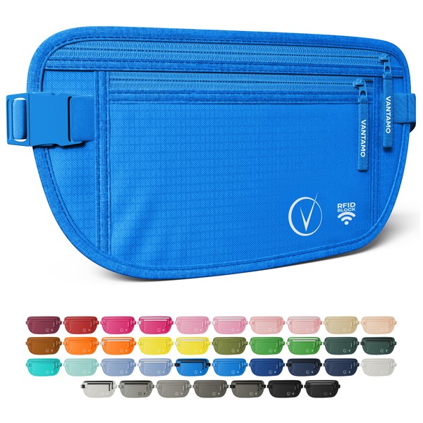 Vantamo Hidden Money Belt For Extra Safety, RFID Protected Ultra-Thin
