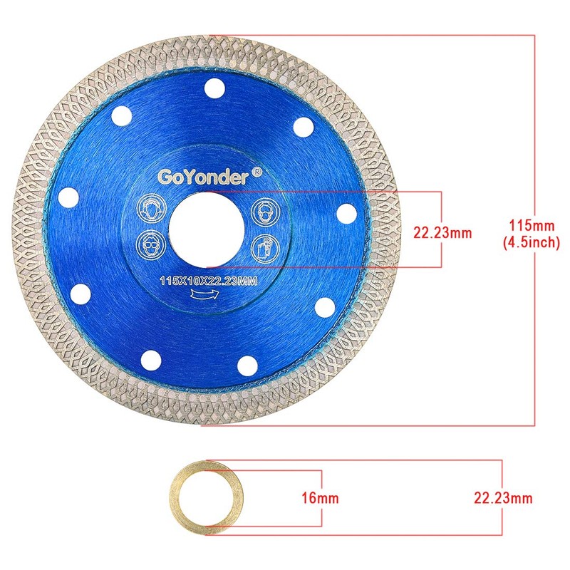 GoYonder 4.5" Super Thin Diamond Ceramic Saw Blade Porcelain Cutting