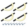 sourcing map 4 Pcs 3.78 Inch Kitchen Cabinet Handles, Half