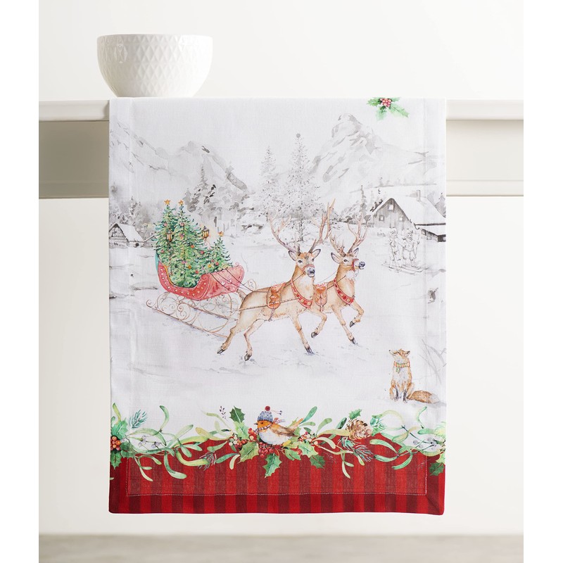 Maison d' Hermine Christmas Tradition 100% Cotton Table Runner Farmhouse