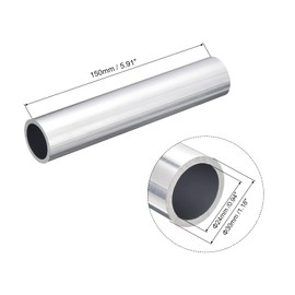 sourcing map 6063 Aluminum Round Tube, 30mm OD 24mm Inner Dia 150mm Length Pipe Tubing for Industry DIY Projects