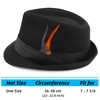 Classic Unisex Trilby Fedora Hat (US, Alpha, One Size, Black)