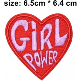 4 Pcs Girl Power Embroidery Iron On/Sew On Patches