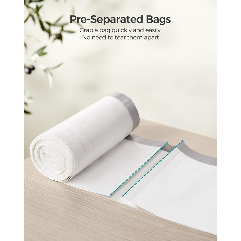 SONGMICS Trash Bags for 12-14.5 Gallon (45-55L) Trash Cans, 120
