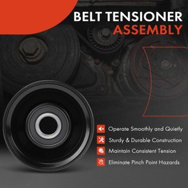 A-Premium Belt Idler Pulley Compatible with Ford F-250 F-350 F-450 F-550 Super Duty 2003-2007, E-350 E-450 Super Duty 2004-2010, E-350 Club Wagon 2004-2005 & Starcraft Bus Starlite 2004-2010