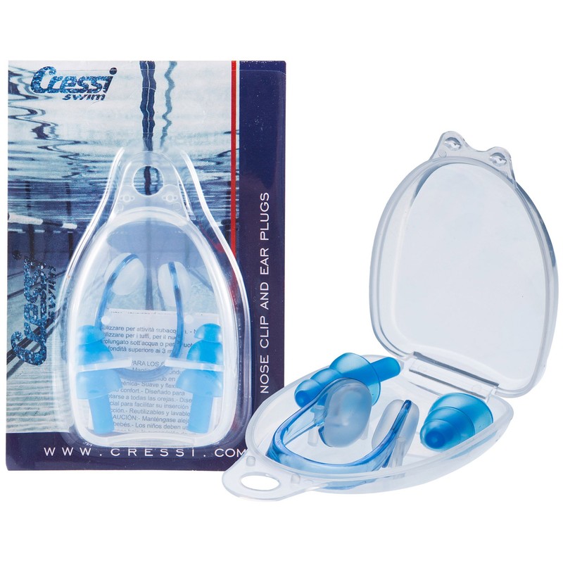 Cressi Ear Plugs & Nose Clip Swim Accessories - Light