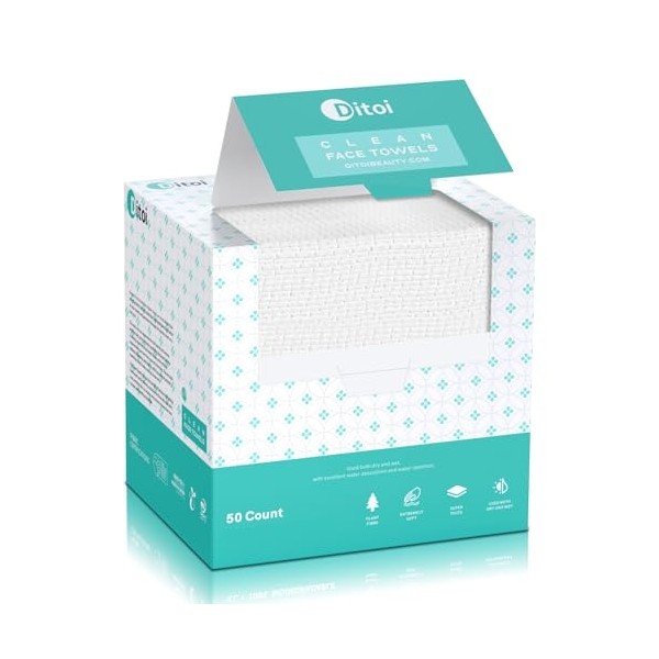 Face Towels, 10"×12" Disposable Face Towel, Face Towelettes XL, Ultra