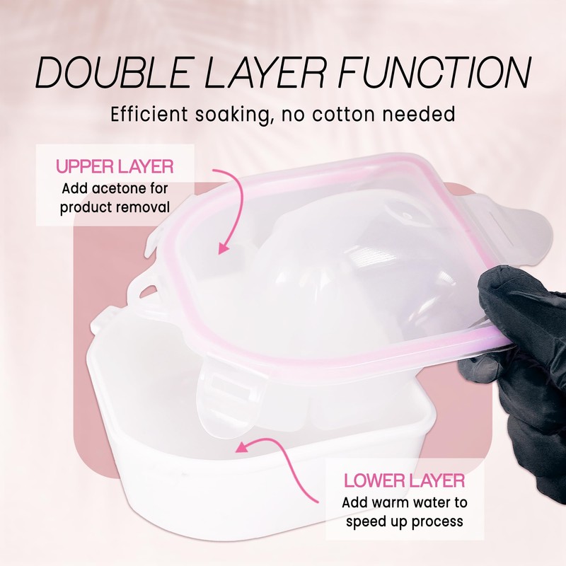 1PCS SOAKING SOAK BOWL TRAY NAIL ART WASH SOAKERS Manicure