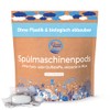Dishwasher pods without plastic, colours and fragrances, biodegradable dish washing