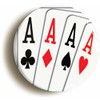 Ozorath FOUR ACES PLAYING CARDS BADGE BUTTON PIN (1inch/25mm diameter)