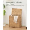 SETVSON Laundry Hamper with Lid Wicker Laundry Basket 112 L