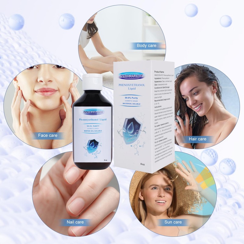INNOCOSVATE Phenoxyethanol Liquid 8 oz, Cosmetic-Grade,Extend the Shelf Life of