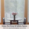 VSUDO Privacy Window Film, Frosted Stripe Pattern Window Tint for