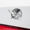 Decal Stickers of Round Hummingbird Decoration (Metallic Silver) (Set of