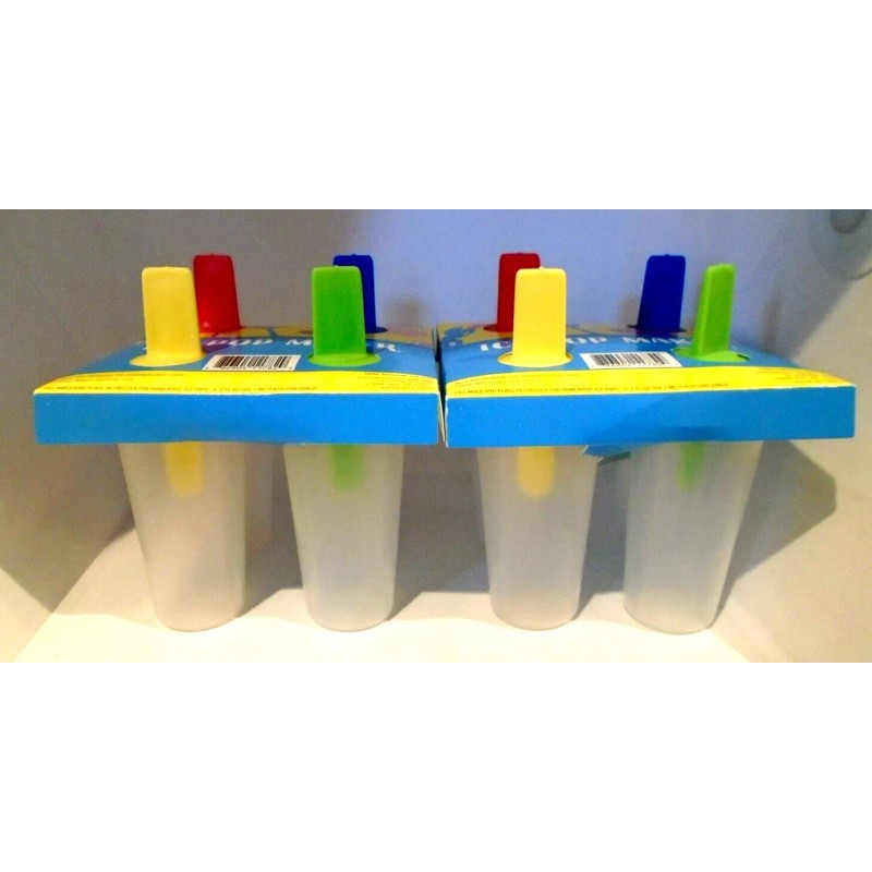Home made Freezer Ice Pop Maker 4 pc Lot of