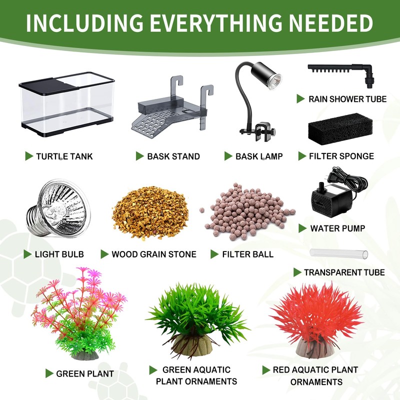 (Tank + Light +Pump + Filter + Filter Balls) Turtle