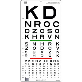 KASHSURG Visual Acuity Eye Chart for Armed Forces 3 Meter (10 Feet)_190_Pack of 9