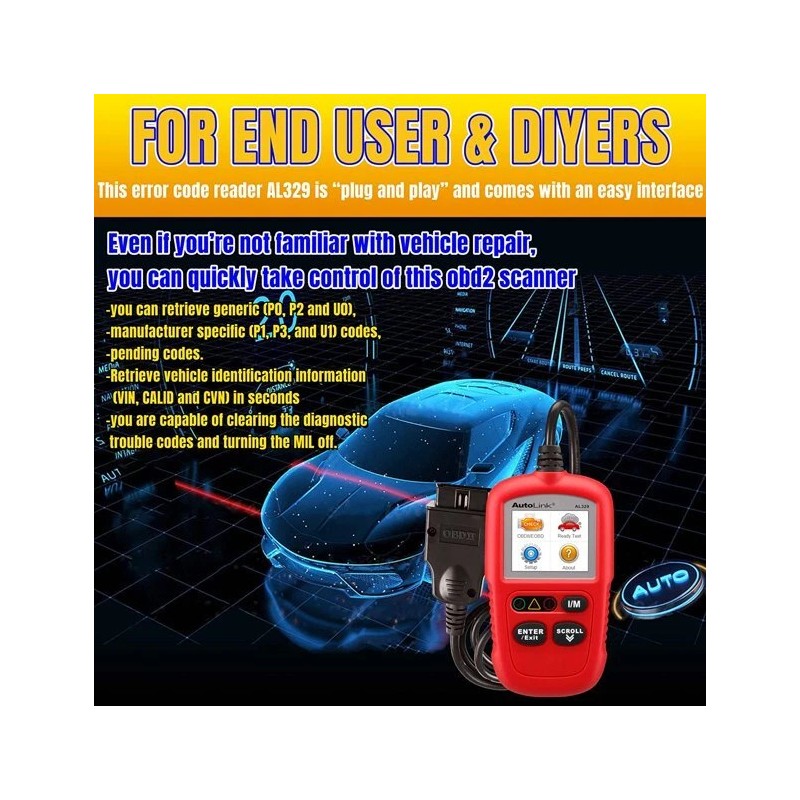 Autel AutoLink AL329 (Upgraded AL319) OBD II /EOBD & CAN