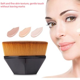 Okaywork 2 x Grundierungspinsel + 2 x Make-up-Schwämmchen, Make up Pinsel, Foundationpinsel Make up Schwamm, Soft Touch-Foundation Pinsel zum Mischen von Flüssigkeit, Creme, Concealer Premium