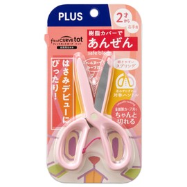 Plus Toddler Scissors (2 Years Old) First Scissors Tot Safety Cover with Open Assist Pink SC-120M 34-590