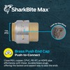 SharkBite Max 1 Inch Push Cap, Push to Connect Brass