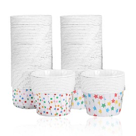 Muffinförmchen Papier, 100 Stück Groß Muffins Papierförmchen Kuchen Pappbecher Cupcake Formen Muffinförmchen für Backen Dessert Party Geburtstag Hochzeit