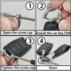 Llavero universal de piel auténtica, llavero de coche resistente, para
