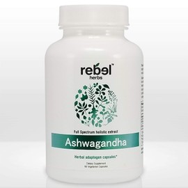Ashwagandha Herbal Adaptogen Capsules-Organic Ashwagandha-Full-Spectrum Holistic Ashwagandha Extract-Mood Enhancer-Stress Relief-Anti-Anxiety-60 Vegetarian Capsules