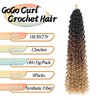 8 Packs GoGo Curl Crochet Hair 12 Inch Short Curly